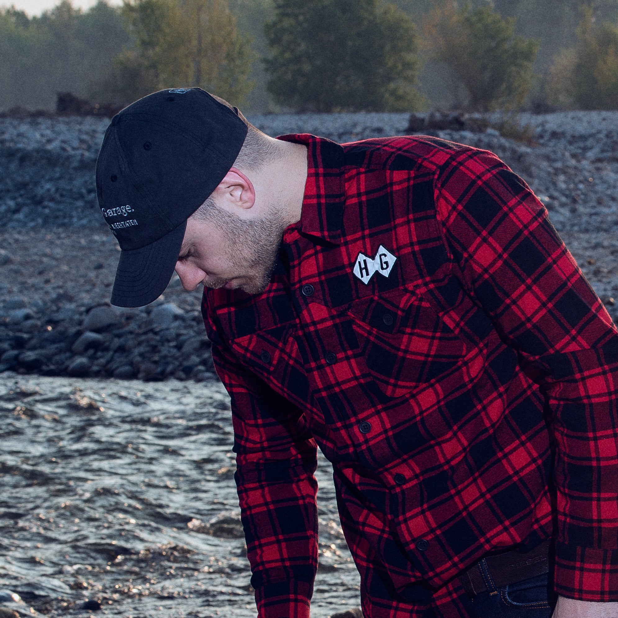 Cappello dad retro nero anthem scrambler 